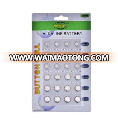 0% HG 1.5v ag13 lr44 button cell alkaline batteries